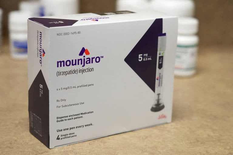 Mounjaro Tirzepatida 5mg Solução Injetável 4 seringas preenchidas de 0,5ml