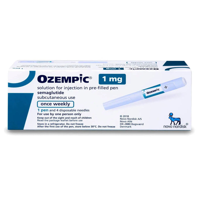 Ozempic Semaglutida 1mg Novo Nordisk 3ml de Solução Injetável + 1 Sistema para Aplicação 1mg + 4 Agulhas